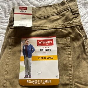 Wrangler Fleeced Lined Men’s Khaki Cargo Pant